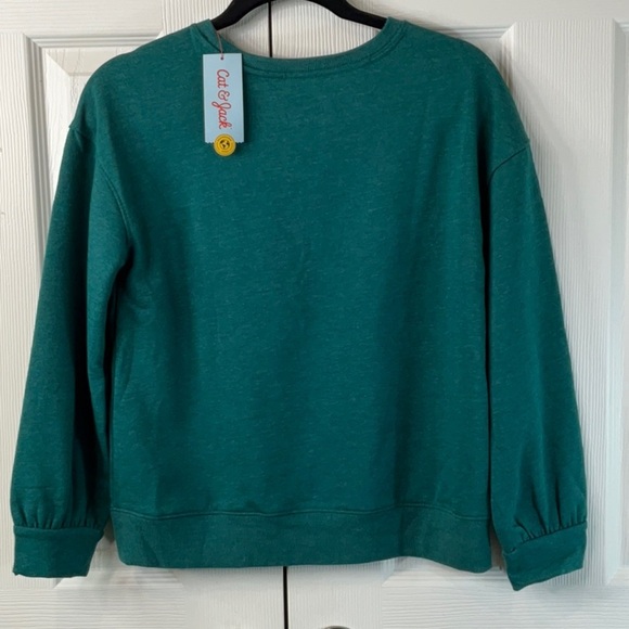 Cat & Jack Girls' Fleece Crew Pullover Sweatshirt Size XL (14) - Picture 6 of 8